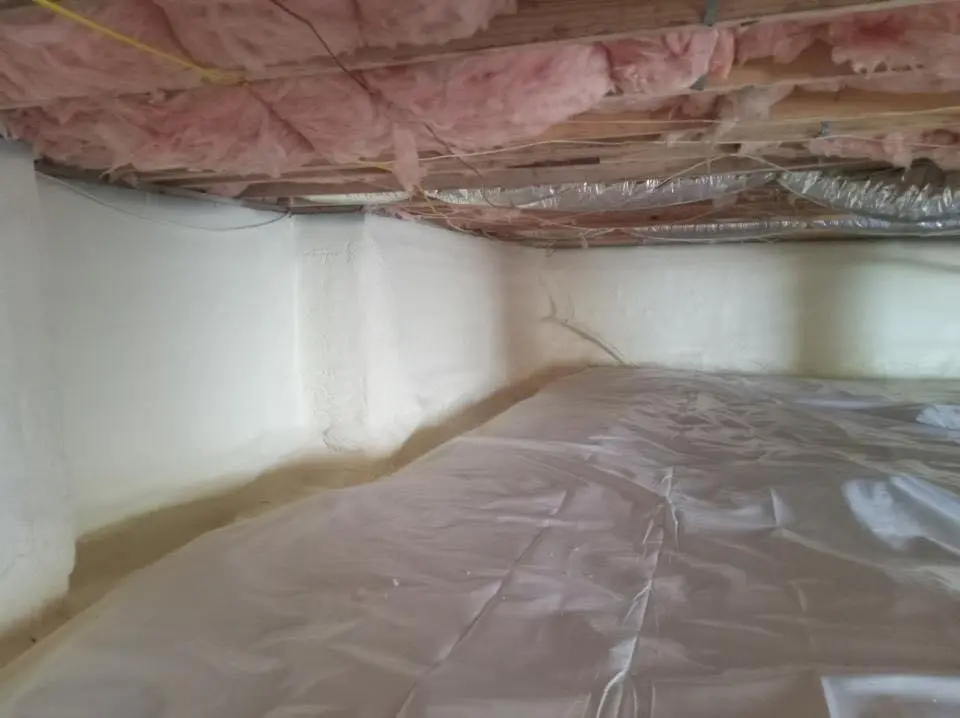 Crawl space encapsulation with closed-cell spray foam for Attic Insulation in Cherokee